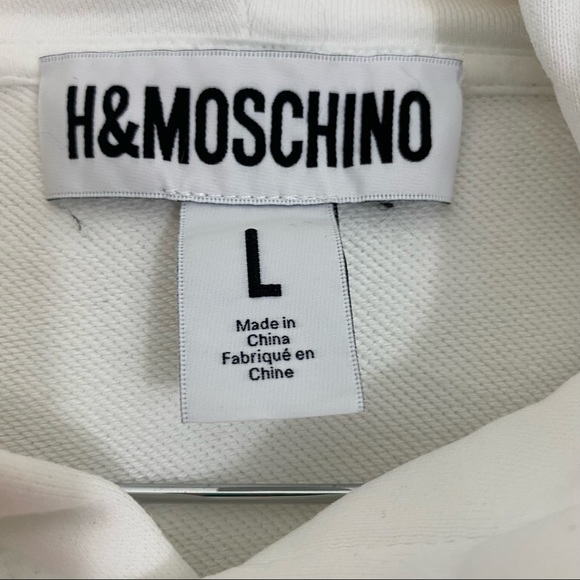 Moschino x H&M x MTV White Logo Hooded Sweatshirt - Picture 5 of 5